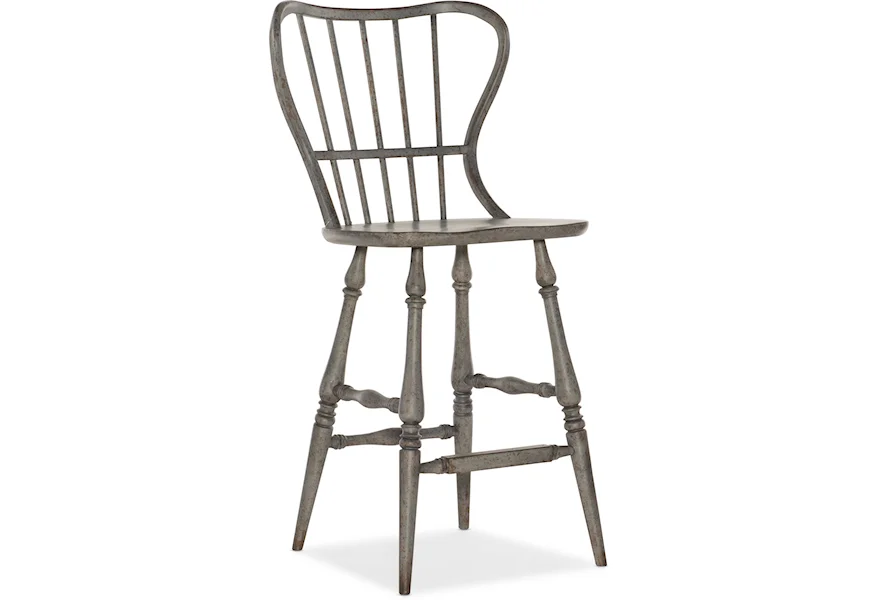 Ciao Bella Spindle Back Bar Stool by Hooker Furniture at Esprit Decor Home Furnishings